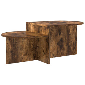 vidaXL Salontafel Gerookt eiken 100 x 50 x 40 cm Bewerkt hout