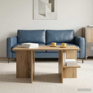 vidaXL Salontafel Artisanaal eiken 87 x 50 x 45 cm Geconstrueerd hout