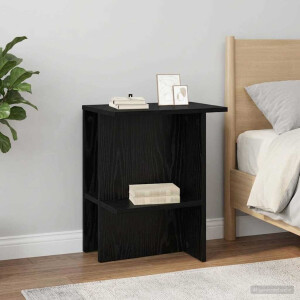 vidaXL Salontafel Zwart eiken 40 x 30 x 49 cm Bewerkt hout
