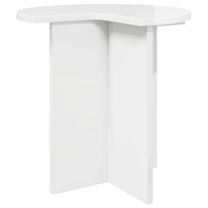 vidaXL Bijzettafel met opslag Hoogglans Wit Ø 39 x 38 cm Bewerkt hout