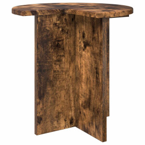 vidaXL Bijzettafel met opslag Gerookt eiken Ø 39 x 38 cm Bewerkt hout