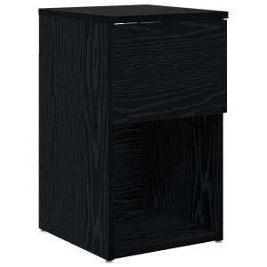 vidaXL Bed kast Zwart eiken 29 x 31,5 x 49 cm Bewerkt hout
