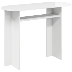 vidaXL Wandtafel Hoogglans Wit 100 x 39,5 x 75 cm Bewerkt hout