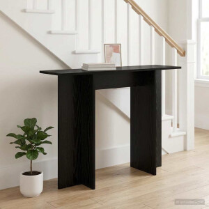 vidaXL Wandtafel Zwart eiken 100 x 30 x 75 cm Bewerkt hout