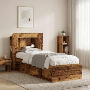 vidaXL Hoofdbordkast met opslag Oud hout Geconstrueerd hout