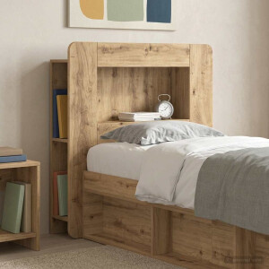 vidaXL Hoofdbordkast met opslag Artisanaal eiken Geconstrueerd hout