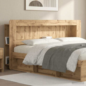 vidaXL Hoofdbordkast met opslag Artisanaal eiken Geconstrueerd hout