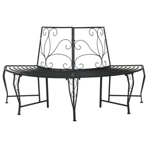 vidaXL Boom bank 4-Aantal zitplaatsen 160 x 80 x 89 cm Staal Zwart