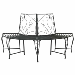 vidaXL Boom bank 4-Aantal zitplaatsen 160 x 80 x 89 cm Staal Zwart