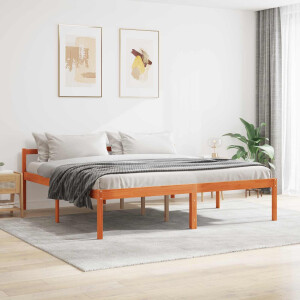 vidaXL Bedframe Wasbruin 180 x 200 cm Massief grenenhout