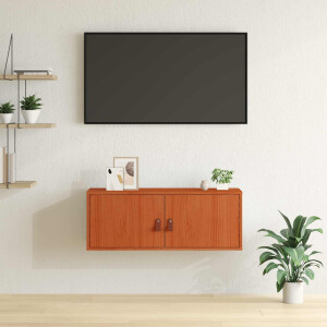 vidaXL Wandkast met plank Wasbruin 80 x 30 x 30 cm Massief grenenhout