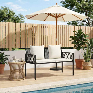 vidaXL Buitenbanken 2 -Seater 116 x 56 x 75 cm poly rattan