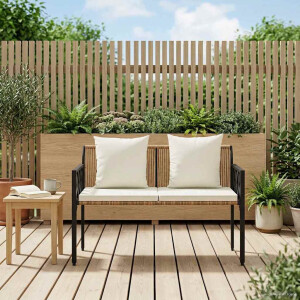 vidaXL Buitenbanken 2 -Seater 116 x 56 x 75 cm poly rattan