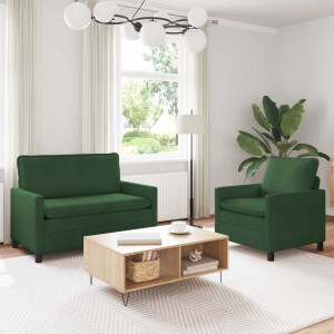 vidaXL Bankstel 2 pcs Jungle Groen Stof