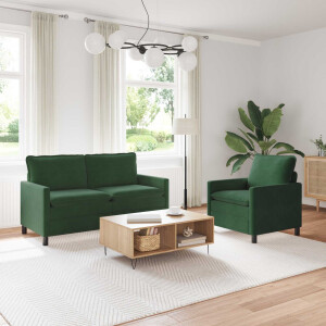 vidaXL Bankstel 2 pcs Jungle Groen Stof