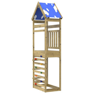 vidaXL Speeltoren Bruin 52,5 x 85 x 265 cm Massief geïmpregneerd hout