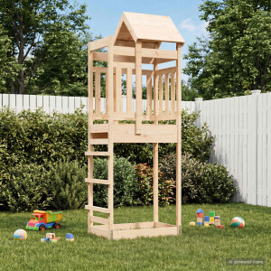 vidaXL Speeltoren Bruin 52,5 x 85 x 238 cm Massief grenenhout