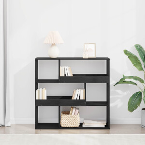 vidaXL Boekenplank Zwart Eiken 100 x 33 x 94,5 cm Bewerkt hout