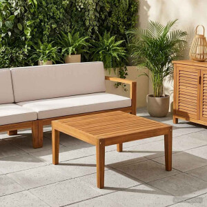 vidaXL Tuinstafel Massief Acaciahout Naturel 60 x 60 x 30 cm