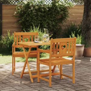 vidaXL Tuinstoelen 2 pcs Naturel Massief Acaciahout