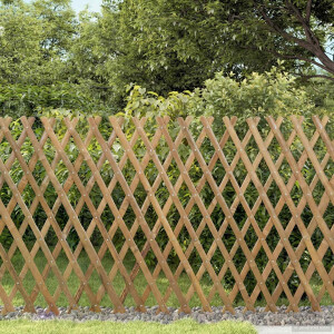 vidaXL Uitschuifbaar plantenrek 2 pcs Licht Bruin 100 x 105 cm Bamboe