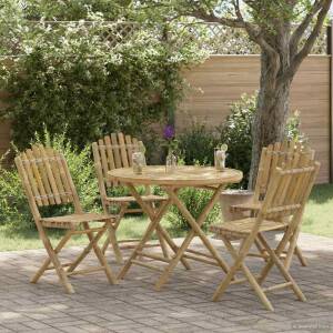 vidaXL Tuinstoel 4 pcs Naturel Bamboe
