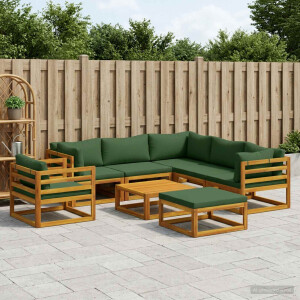 vidaXL Bankstel 8 st Naturel Massief Acaciahout