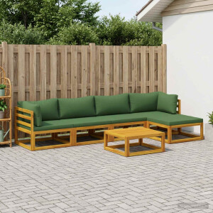 vidaXL Bankstel 6 st Naturel Massief Acaciahout