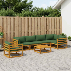 vidaXL Bankstel 7 st Naturel Massief Acaciahout