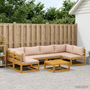 vidaXL Bankstel 7 st Naturel Massief Acaciahout