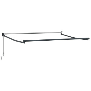 vidaXL Handmatig uitschuifbaar zonnescherm Antraciet 3 x 2 m Aluminium