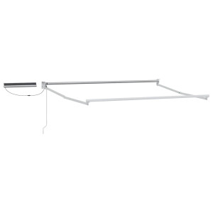 vidaXL Elektrisch uitschuifbaar zonnescherm frame Wit 3,5 x 2 m Staal
