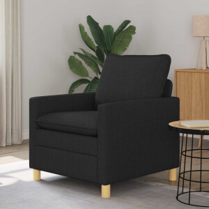 vidaXL Bank Zwart 76 x 81 x 87,5 cm Stof