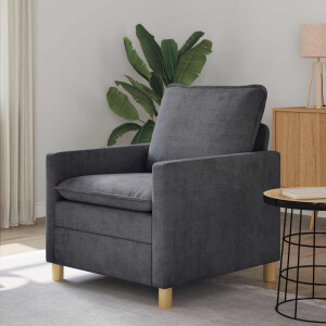 vidaXL Bank Donkergrijs 76 x 81 x 87,5 cm Polyester