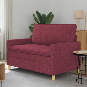 vidaXL Bank Wijnrood 126 x 81 x 87,5 cm Stof