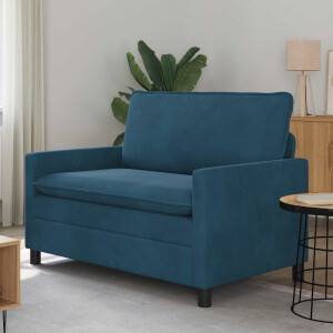 vidaXL Bank Blauw 126 x 81 x 87,5 cm Fluweel