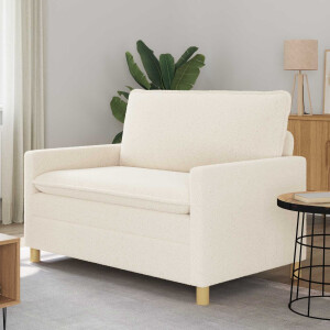 vidaXL Bank Crèmekleurig 126 x 81 x 87,5 cm Stof