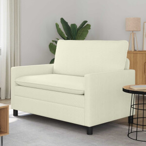 vidaXL Bank Crèmekleurig 126 x 81 x 87,5 cm Stof