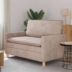 vidaXL Bank Beige 126 x 81 x 87,5 cm Polyester