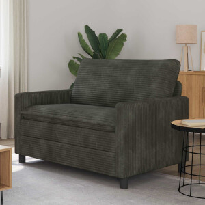 vidaXL Bank Antracietkleurig 126 x 81 x 87,5 cm Polyester