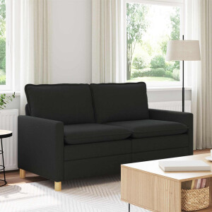 vidaXL Bank Zwart 156 x 81 x 87,5 cm Stof