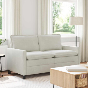 vidaXL Bank Crèmekleurig 156 x 81 x 87,5 cm Fluweel
