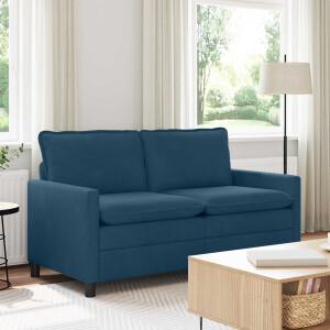 vidaXL Bank Blauw 156 x 81 x 87,5 cm Fluweel