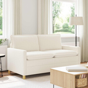 vidaXL Bank Crèmekleurig 156 x 81 x 87,5 cm Stof