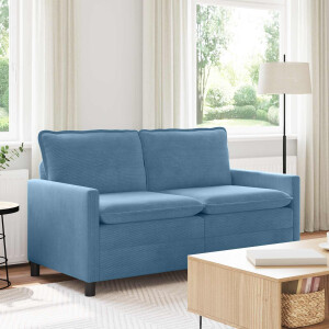vidaXL Bank Blauw 156 x 81 x 87,5 cm Stof