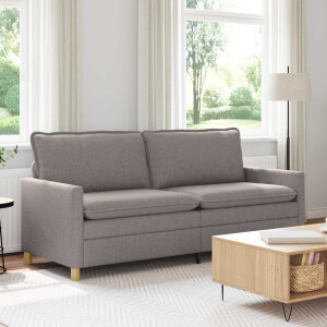 vidaXL Bank Taupe 196 x 81 x 87,5 cm Stof