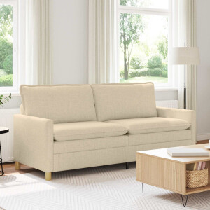 vidaXL Bank Crèmekleurig 196 x 81 x 87,5 cm Stof