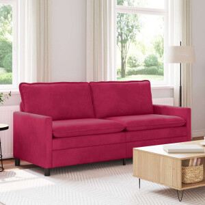 vidaXL Bank Wijnrood 196 x 81 x 87,5 cm Fluweel