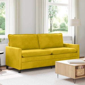 vidaXL Bank Geel 196 x 81 x 87,5 cm Fluweel