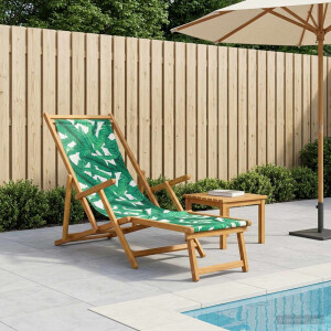 vidaXL Opvouwbare zonnebed 3 Positie Massief Eucalyptus Hout